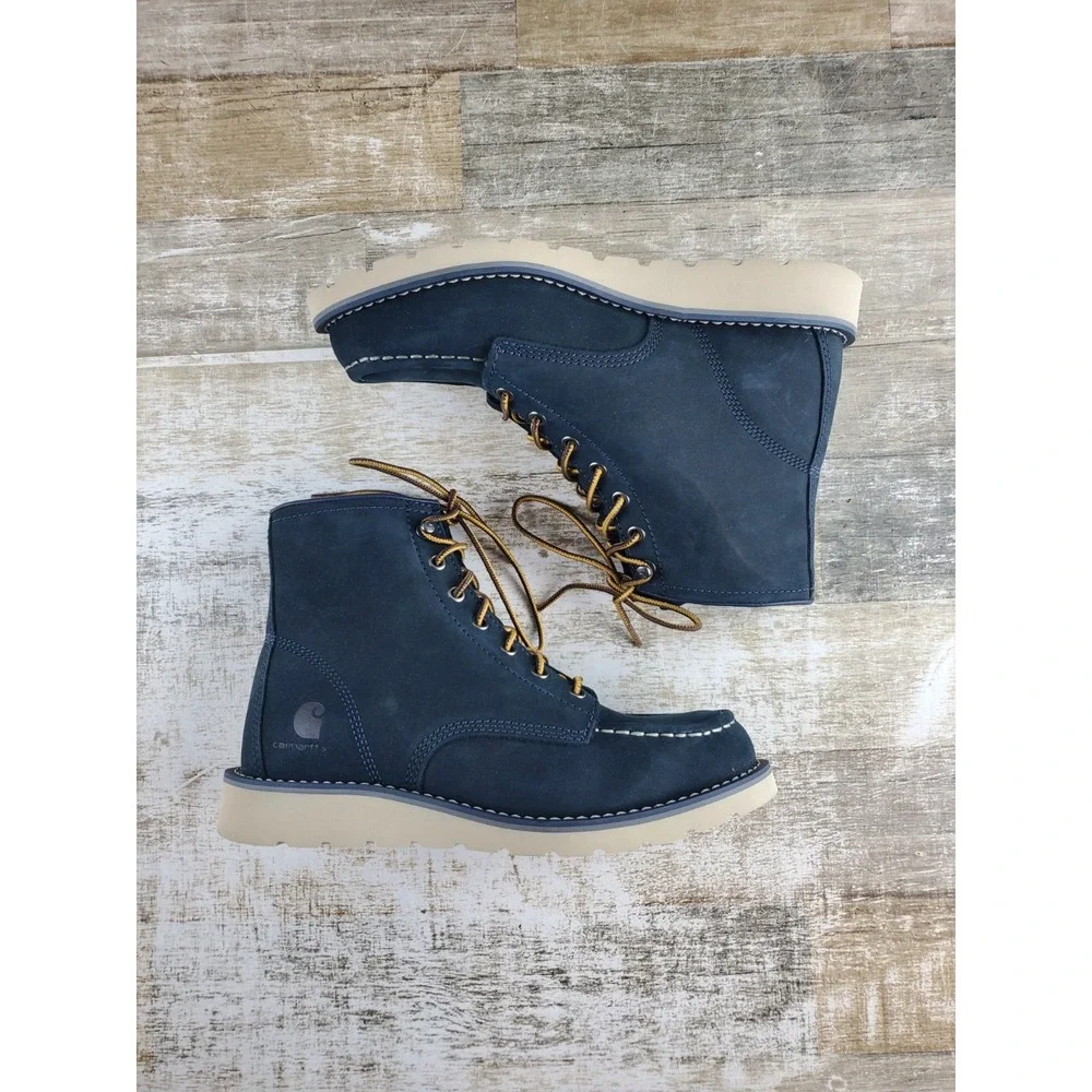Carhartt Moc Toe Wedge Work Boots Womens Sz 9.5 Leather